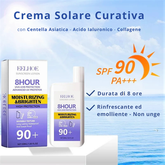 Crema Solare Curativa con Centella, Acido Ialuronico e Collagene