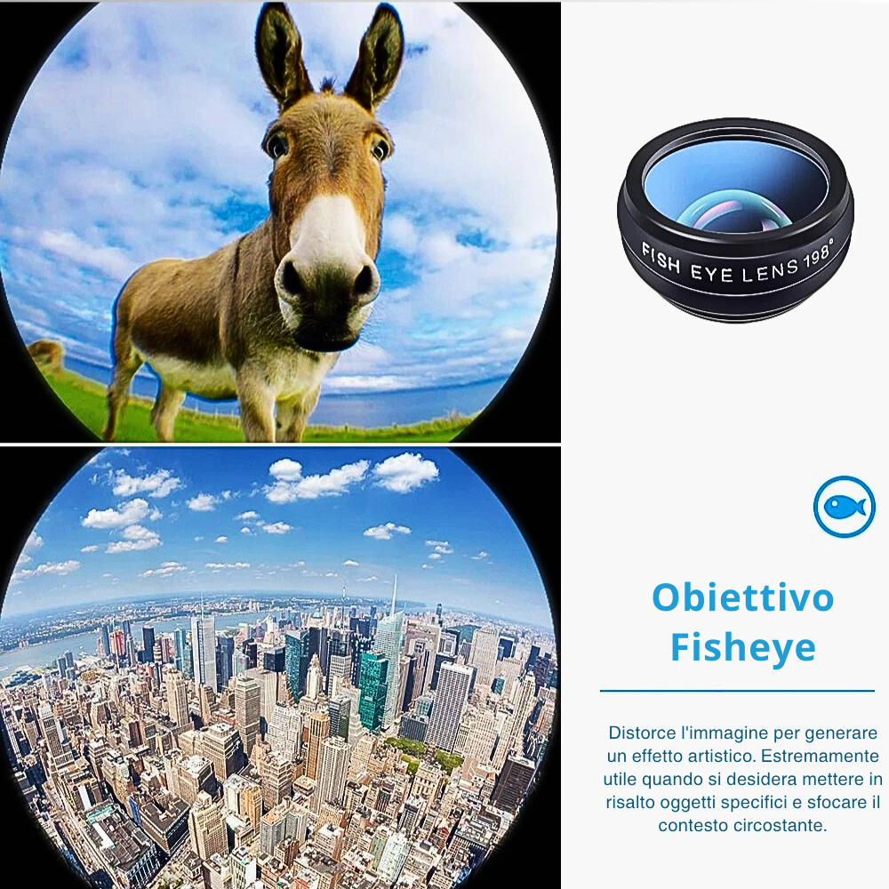 Kit 10 Obiettivi e Filtri Esterni per Smartphone