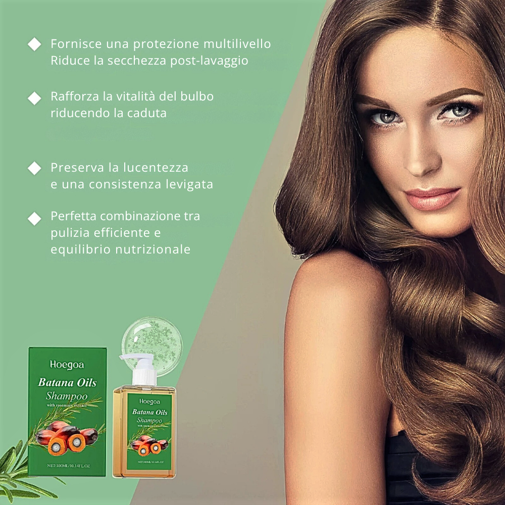 Shampoo Curativo all'Olio di Batana, Argan Marocchino e Rosmarino