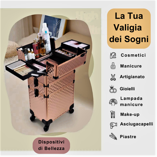 Carrito de belleza profesional: organización y estilo a tu alcance