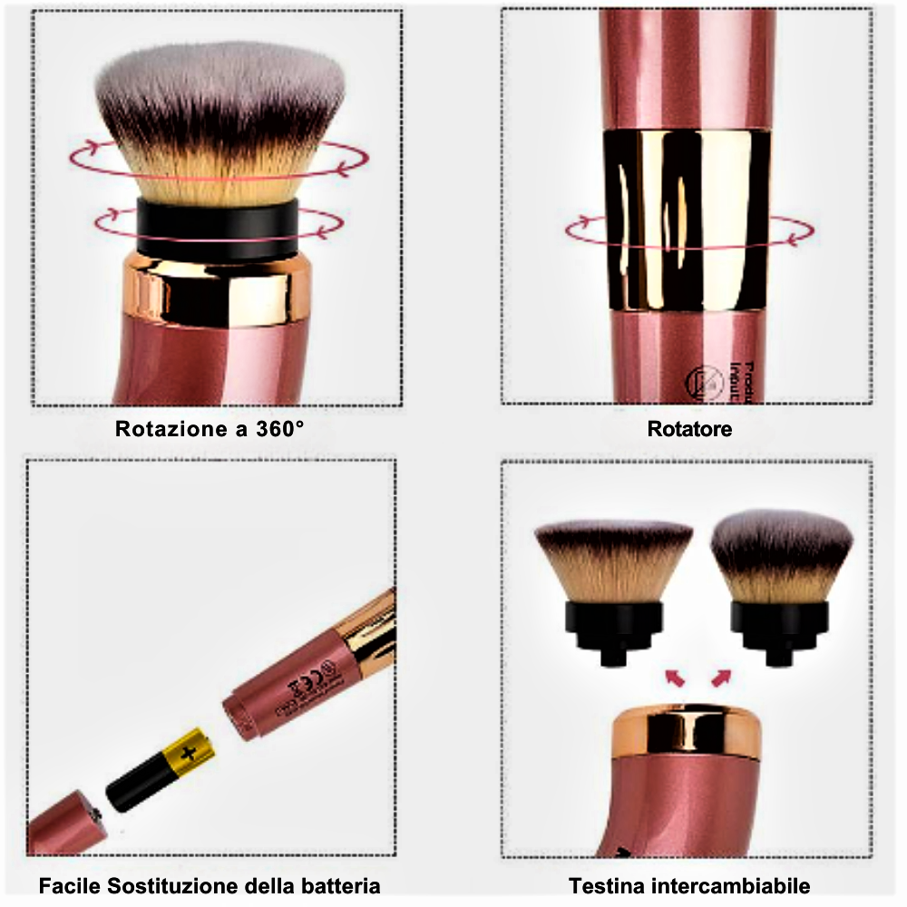 Brocha de maquillaje eléctrica Effortless Beauty