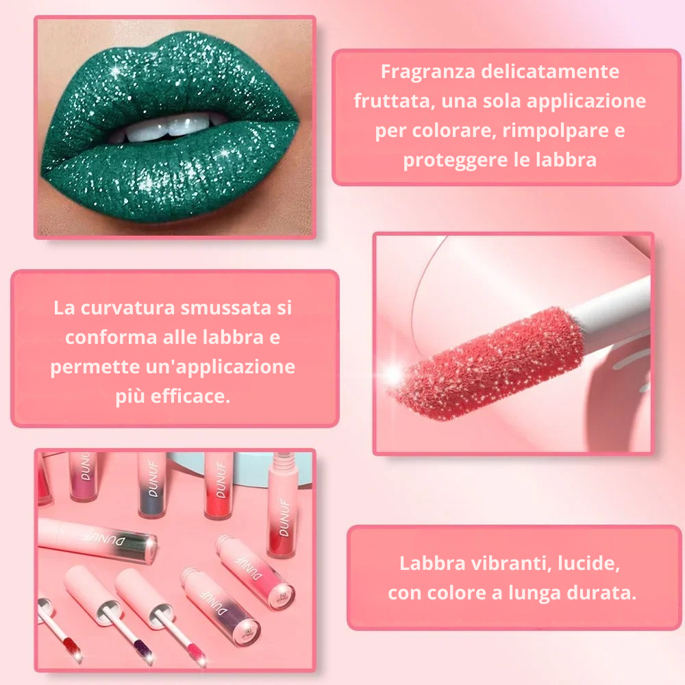 Gloss Glitterato Coreano in 18 colorazioni