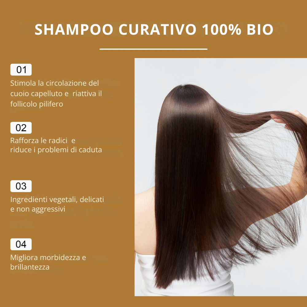 Shampoo Medicale Anticaduta con Oli Vegetali 100% BIO