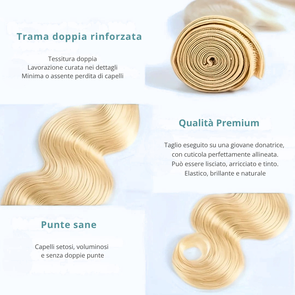 Extension in Capelli Veri Biondo Miele