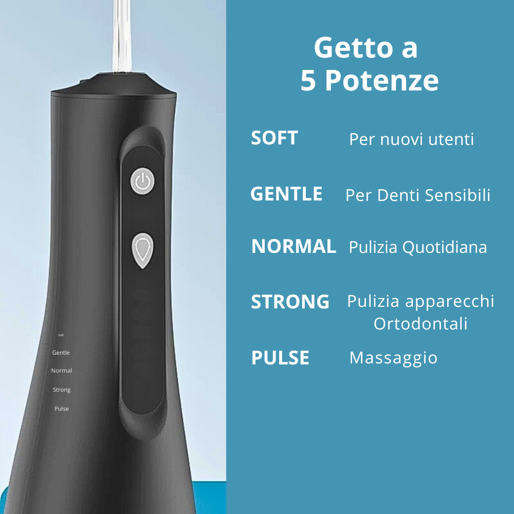 Idropulsore Dentale Cordless a 5 Potenze
