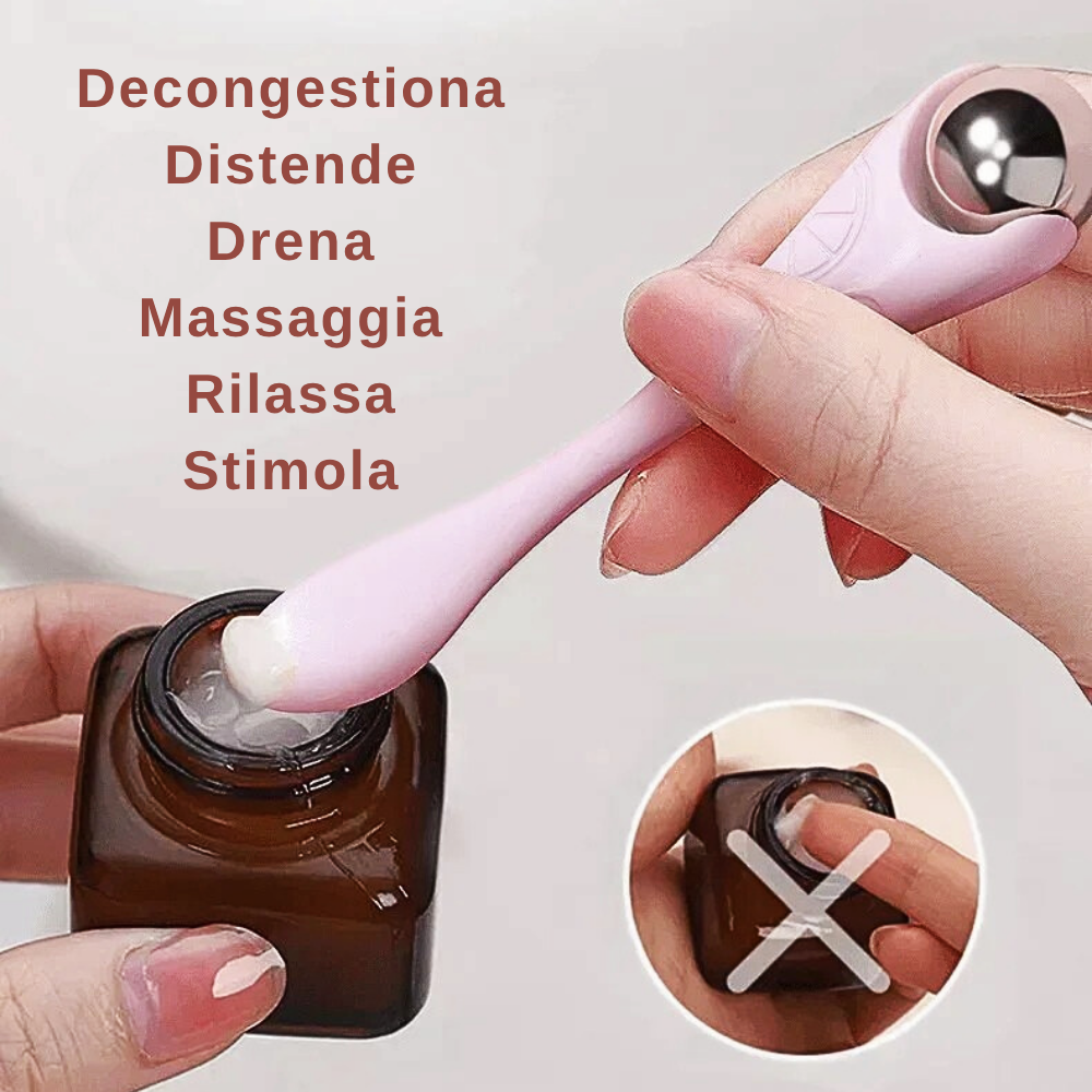 Rullo per Massaggio Perioculare 2 in 1