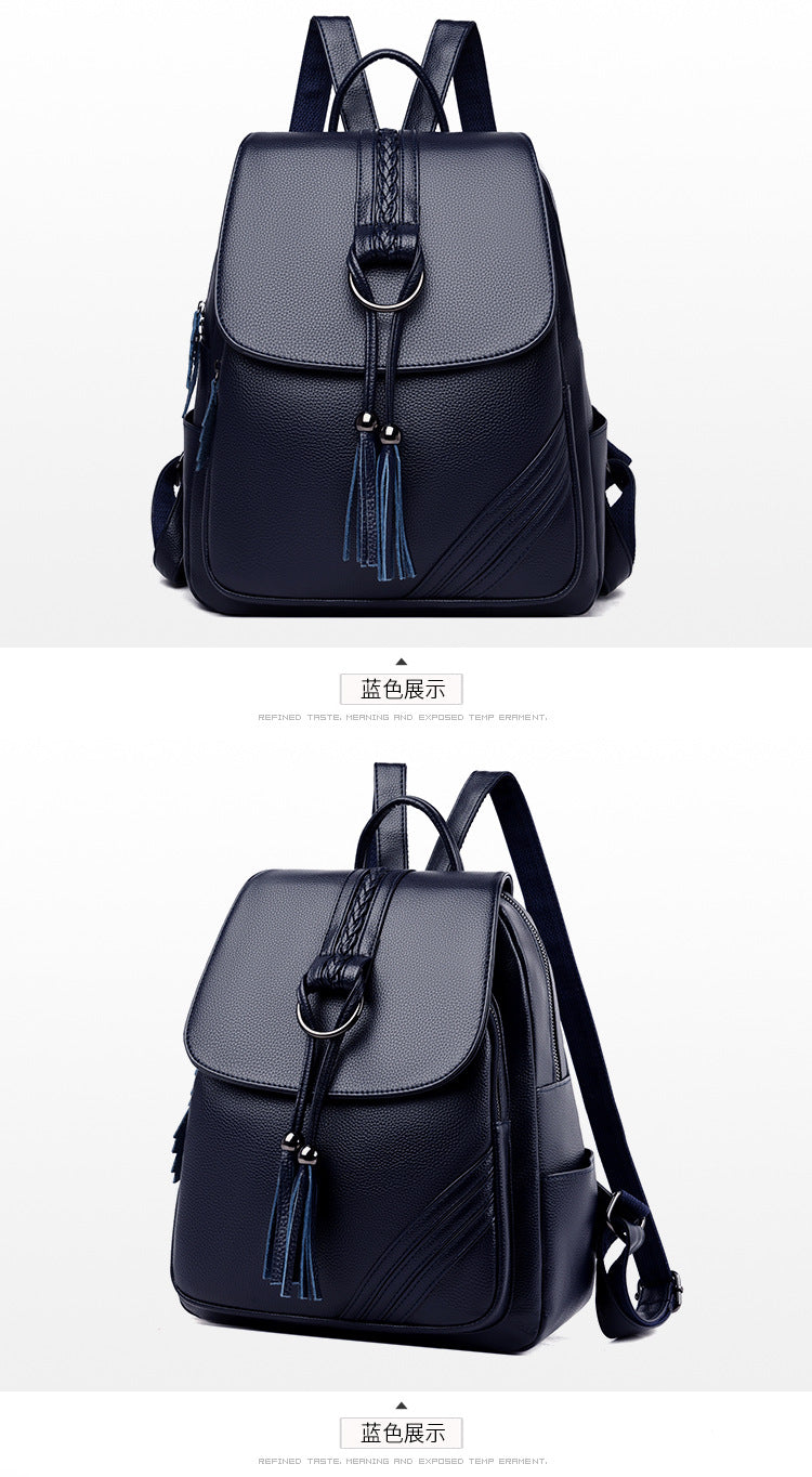 Backpack for Women, 2025 New Style, Tassel Pendant, Large Capacity Mommy Bag, Student School Bag, Outdoor Travel Bag, Export