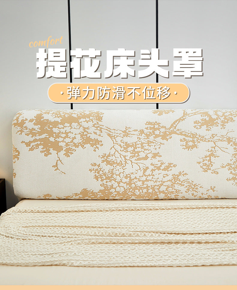 Luxury Jacquard Headboard Cover Bedroom Stretch Bedhead Slipcovers Anti-dirty Bed Back Protector Dustproof Covers for Home Hotel