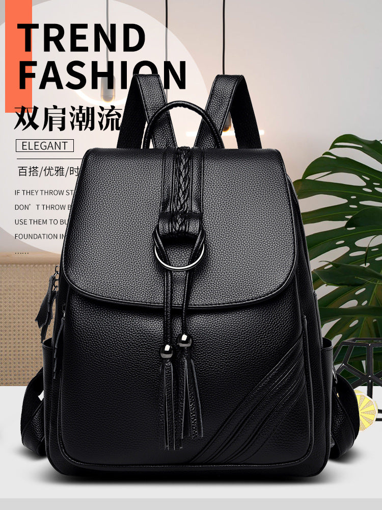 Backpack for Women, 2025 New Style, Tassel Pendant, Large Capacity Mommy Bag, Student School Bag, Outdoor Travel Bag, Export