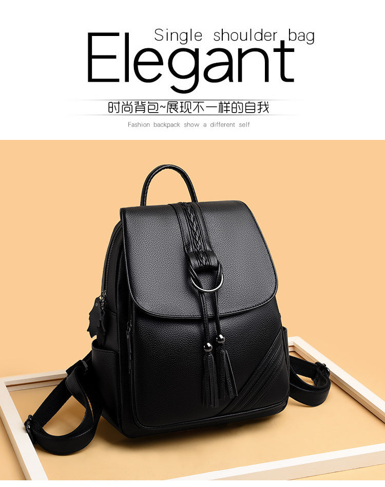 Backpack for Women, 2025 New Style, Tassel Pendant, Large Capacity Mommy Bag, Student School Bag, Outdoor Travel Bag, Export
