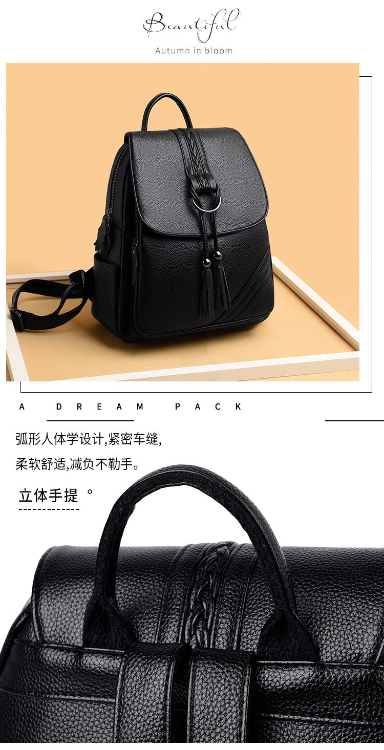 Backpack for Women, 2025 New Style, Tassel Pendant, Large Capacity Mommy Bag, Student School Bag, Outdoor Travel Bag, Export