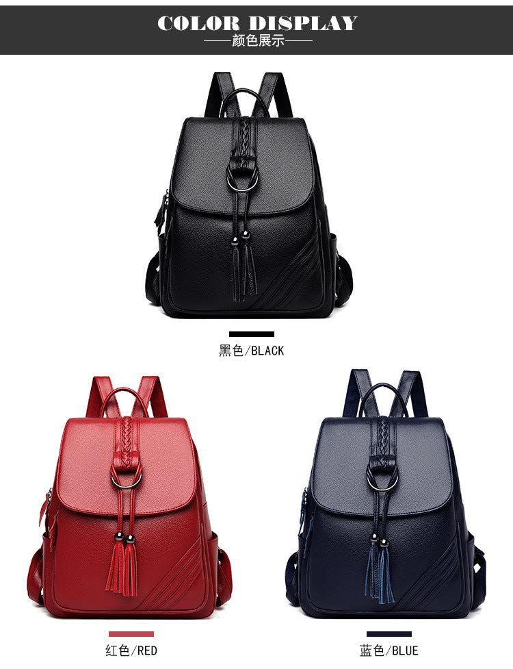 Backpack for Women, 2025 New Style, Tassel Pendant, Large Capacity Mommy Bag, Student School Bag, Outdoor Travel Bag, Export