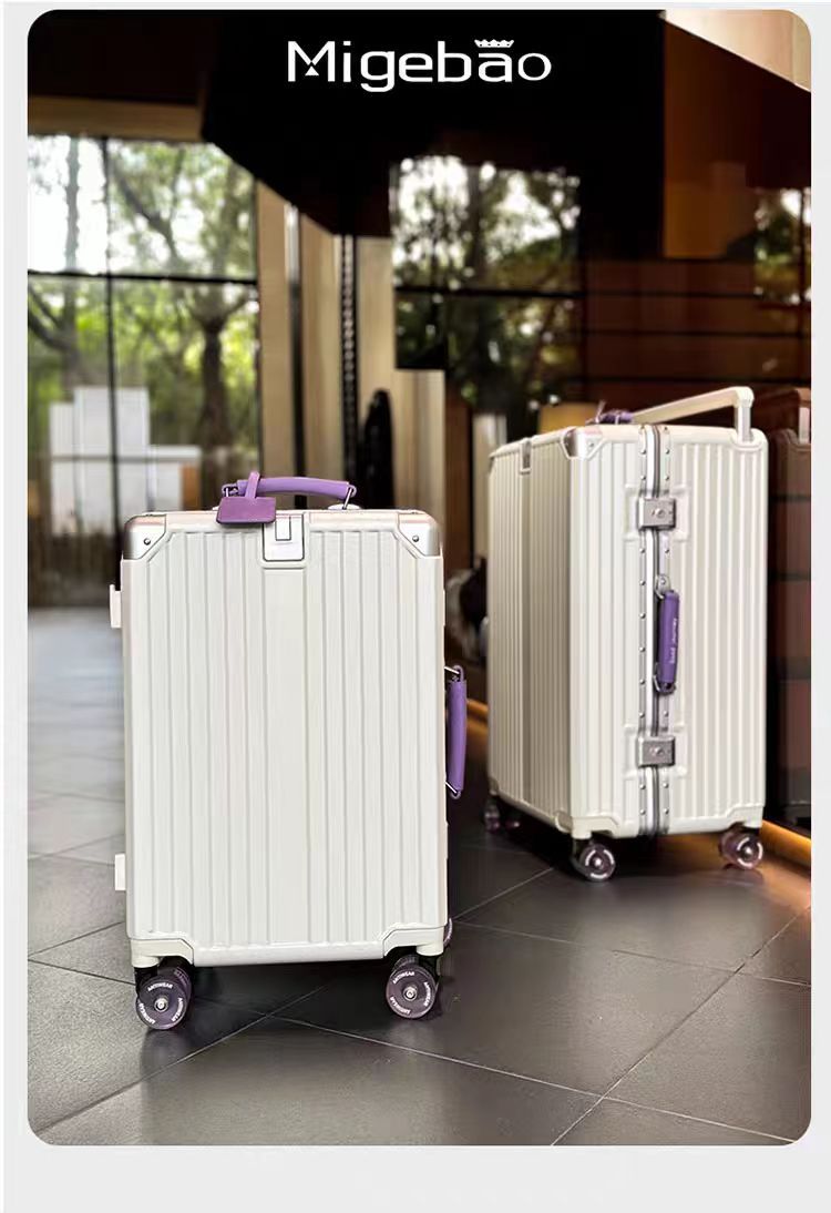 KLQDZMS Travel Luggage 24"26"28"30 Inch Women's Large Capacity Trolley Case 20 ”ABS+PC Boarding Case Men's Cabin Suitcase
