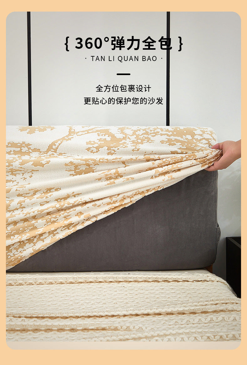 Luxury Jacquard Headboard Cover Bedroom Stretch Bedhead Slipcovers Anti-dirty Bed Back Protector Dustproof Covers for Home Hotel
