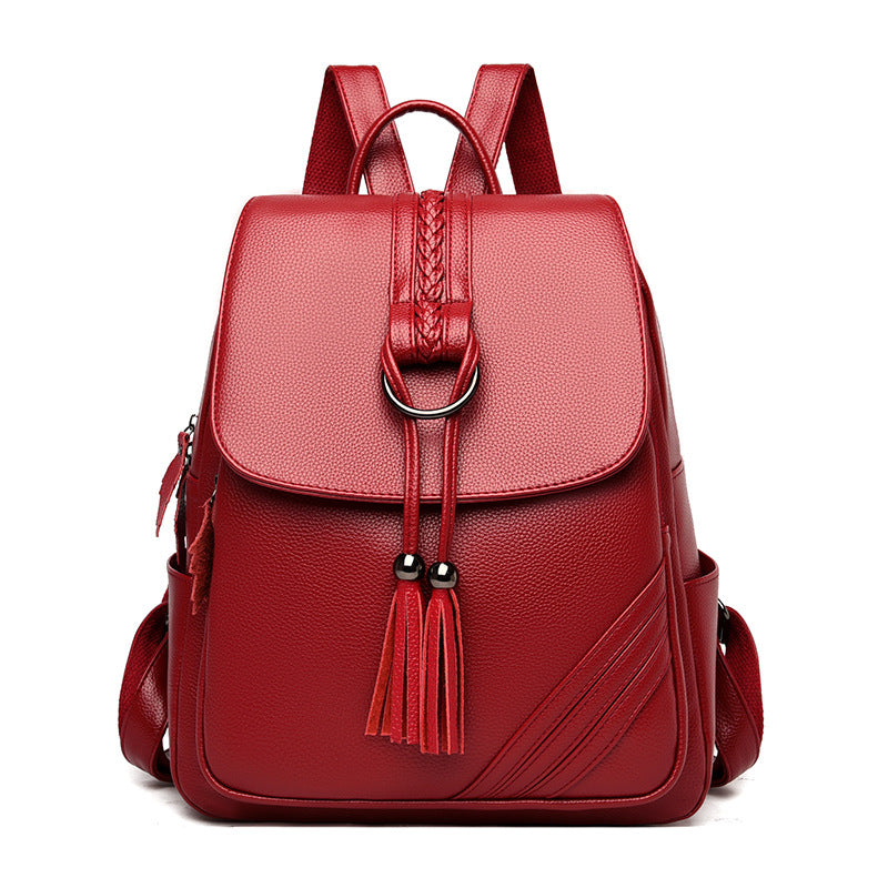 Backpack for Women, 2025 New Style, Tassel Pendant, Large Capacity Mommy Bag, Student School Bag, Outdoor Travel Bag, Export