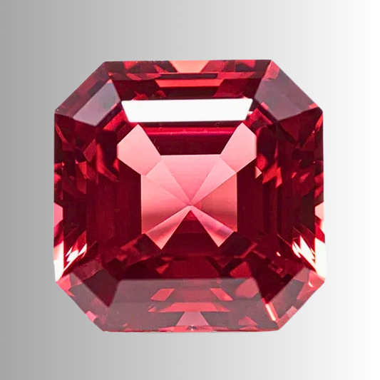 Zaffiro Sunset Lab Grown Taglio Asscher Certificato