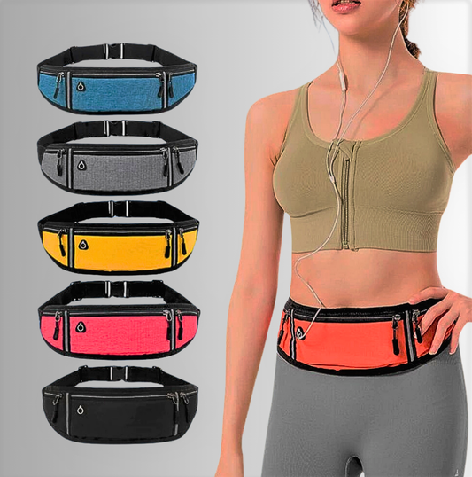 Riñonera deportiva con rayas fluorescentes Seguridad y visibilidad
