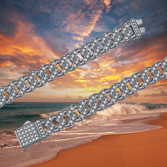 Collezione Groumette Moissanite: Bracciali e Collane in Oro Bianco o Giallo