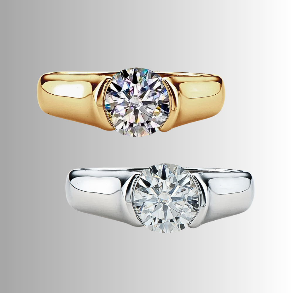 Solitario a Musone con Moissanite D Color VVS1 da ct 2,00