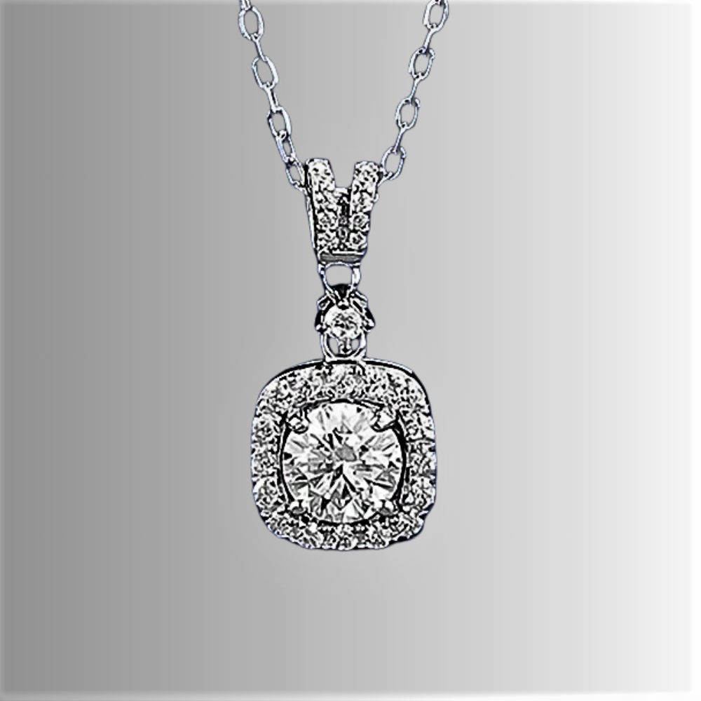 Collana con Brillanti sintetici ad Alto contenuto di Carbonio