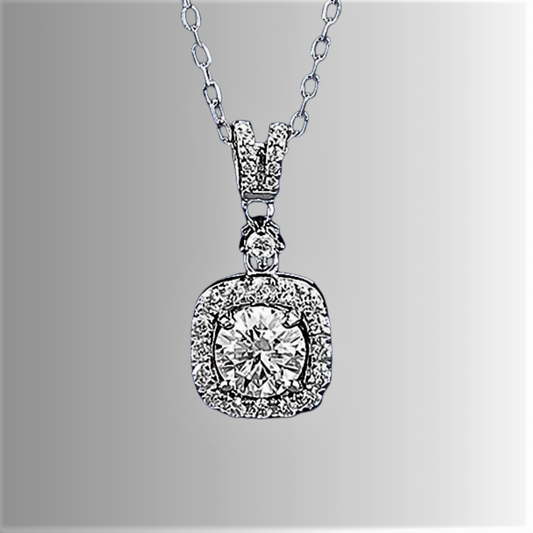Collana con Brillanti sintetici ad Alto contenuto di Carbonio