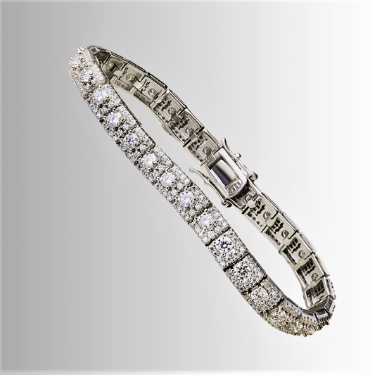 Bracciale a Segmenti in Moissanite D Color Certificata