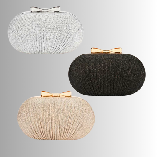 Clutch a Ovetto con Chiusura a Fiocco