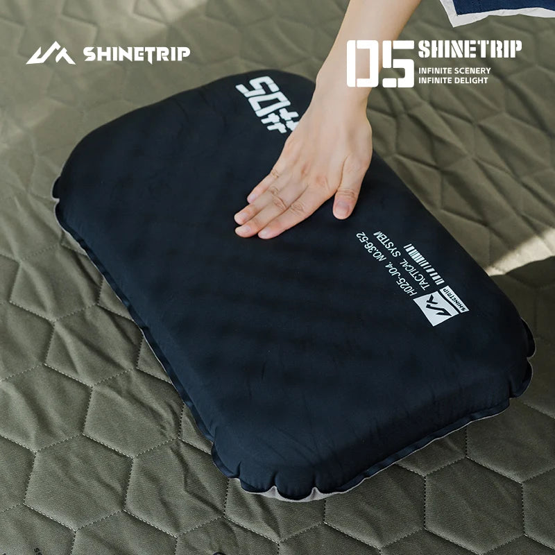 ShineTrip Outdoor Camping Inflatable Pillow Foldable Portable Ultra-light Air Pillow, Comfortable Sleep Pillow with Neck Support