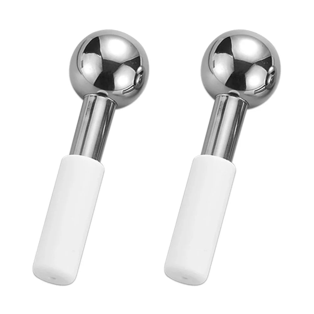 Stainless Steel Facial Ice Globes Hot Cold Facial Roller Skin Beauty Spa Cooling Globe Massage Ball Face Care Cryo Freeze Stick