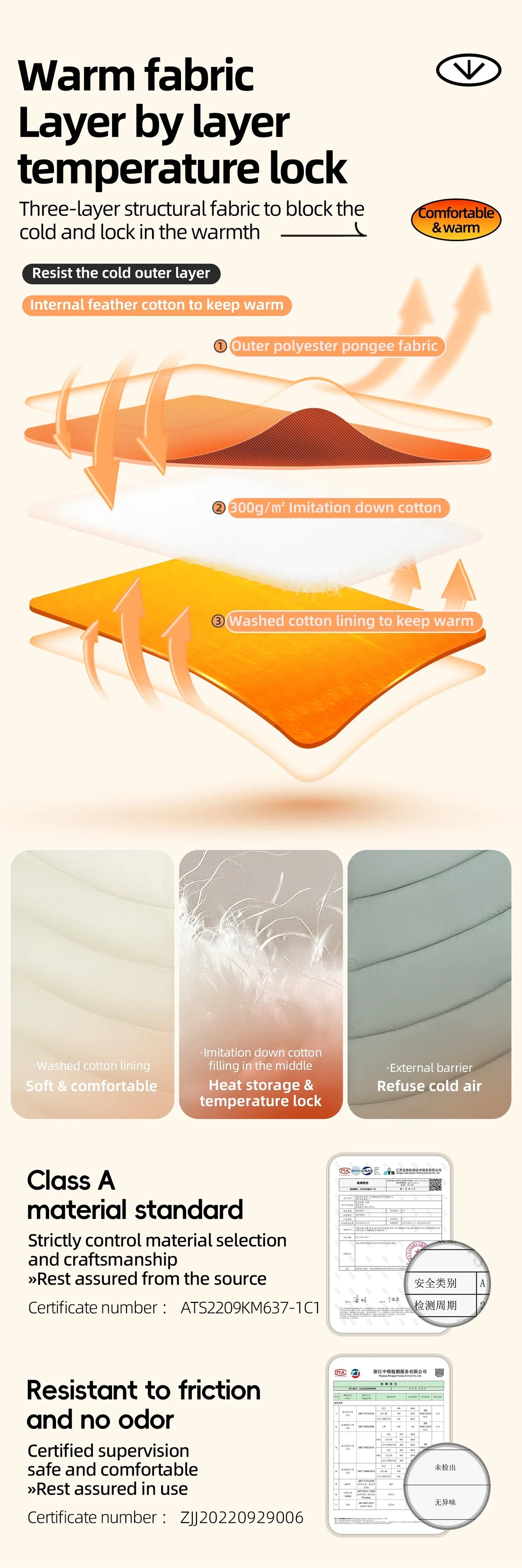 Qunature Sleeping Bag Outdoor Camping Warm Portable Household Cold-Resistant Single Person Splicing Quilt Camping Equipment