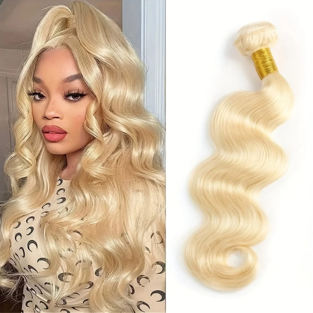 Smilegirl 12A Raw Virgin Human Hair 613 Blonde Bundles Body Wave Premium Double Weft Hair Extensions 10-30 Inch 1 3 4 Bundles for Women