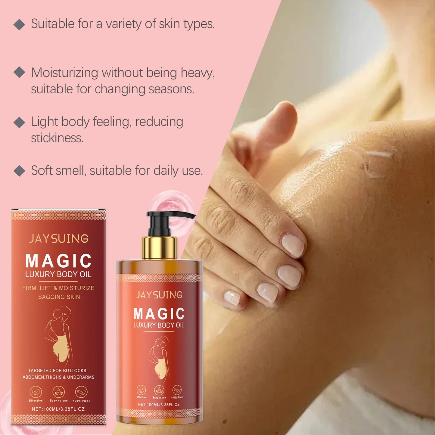 Magic Body Firming Oil Skin Tightening Anti-Aging Refreshing Abdomen Thigh Improve Elasticity Hydrate Anti Cellulite Massage Oil