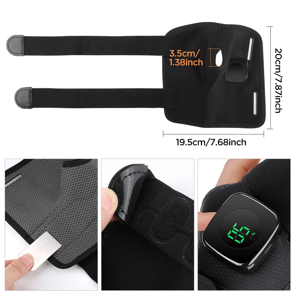 Wrist Heating Vibration Pad 3 Heat Level Heated Wrist Hot Therapy for Carpal Tunnel Relief Tendonitis Wrist Support Pad