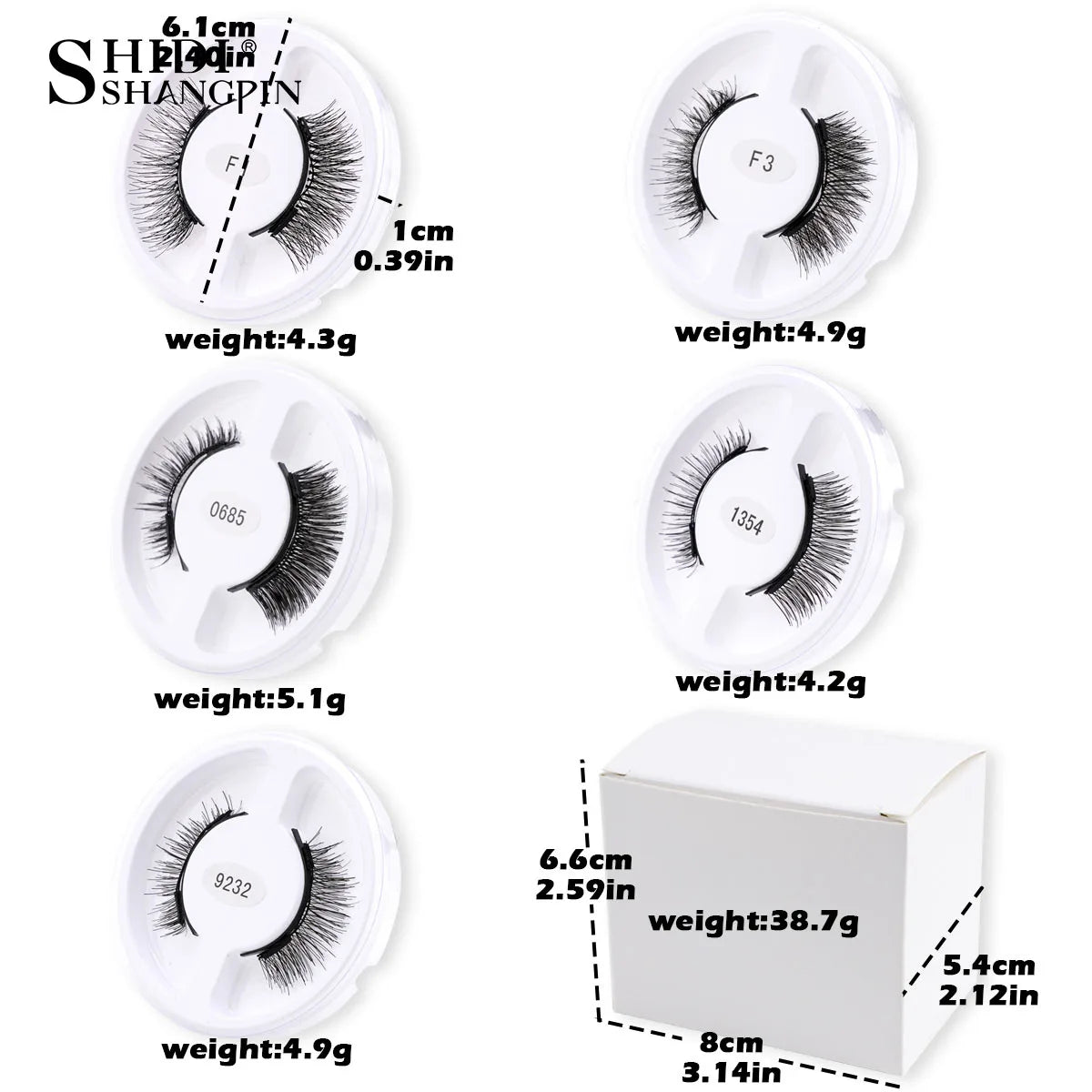 5 pairs 3D Magnetic Lashes Kit With Curler Natural Soft Magnetic False Eyelashes No Glue Needed Fluffy Reusable Make Up