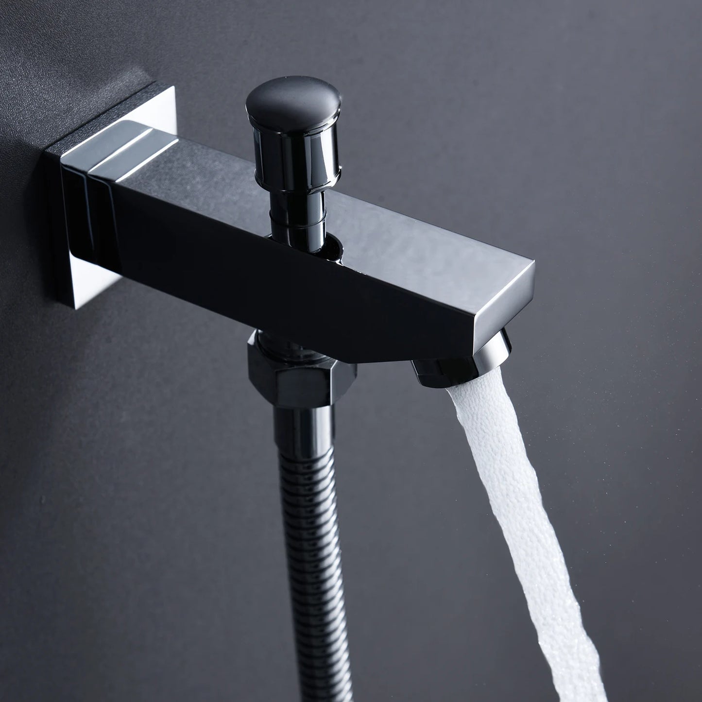 Stainles Steel 304 16inch 40cm Square Bluetooth Music LED Shower Head Panel Set Spray Rainfall Steam Thermostatic Mixer Faucet