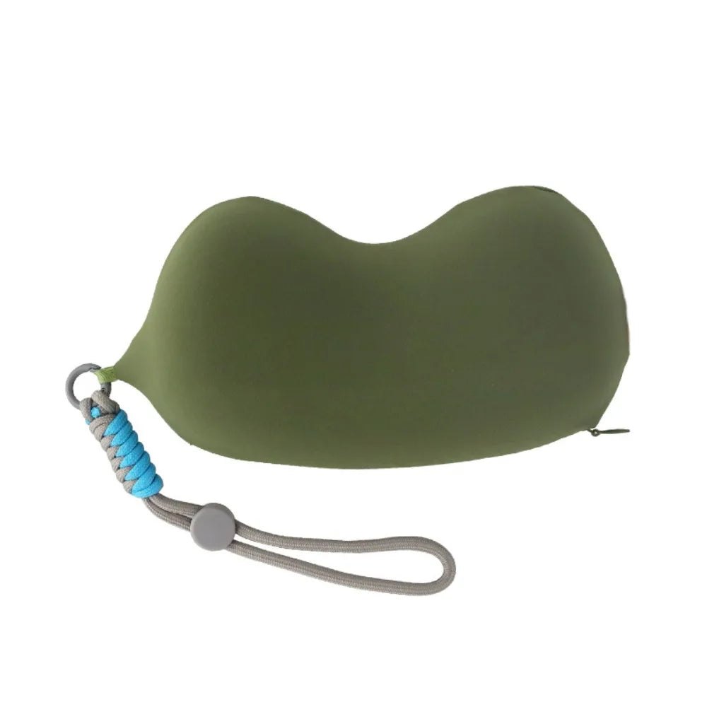 Solid Color Mini Sleeping Neck Pillow Portable Detachable Slow Rebound Pillow Lightweight Elasticity Neck Guard Pillow Home Use