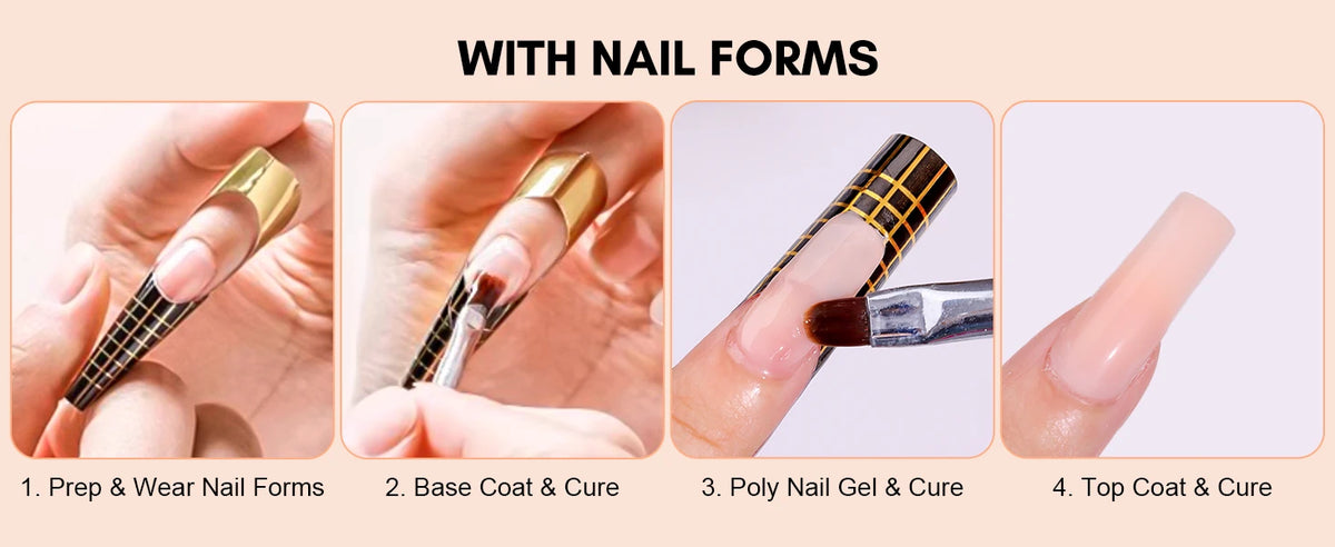 Makartt HEMA-Free Poly Nail Extension Gel 50ml, Hybrid Acrygel Builder Multi-Color, Long-Lasting French Manicure DIY Nail Art