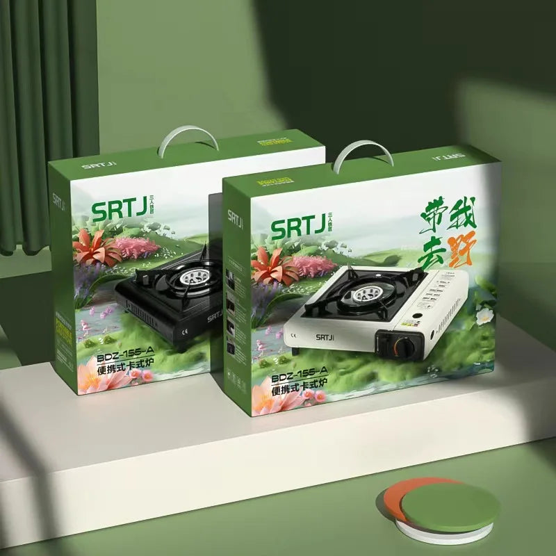 2025Portable Outdoor Cassette Stove Butane Gas Stove for Hot Pot BBQ Camping Cooking Lightweight Compact Design