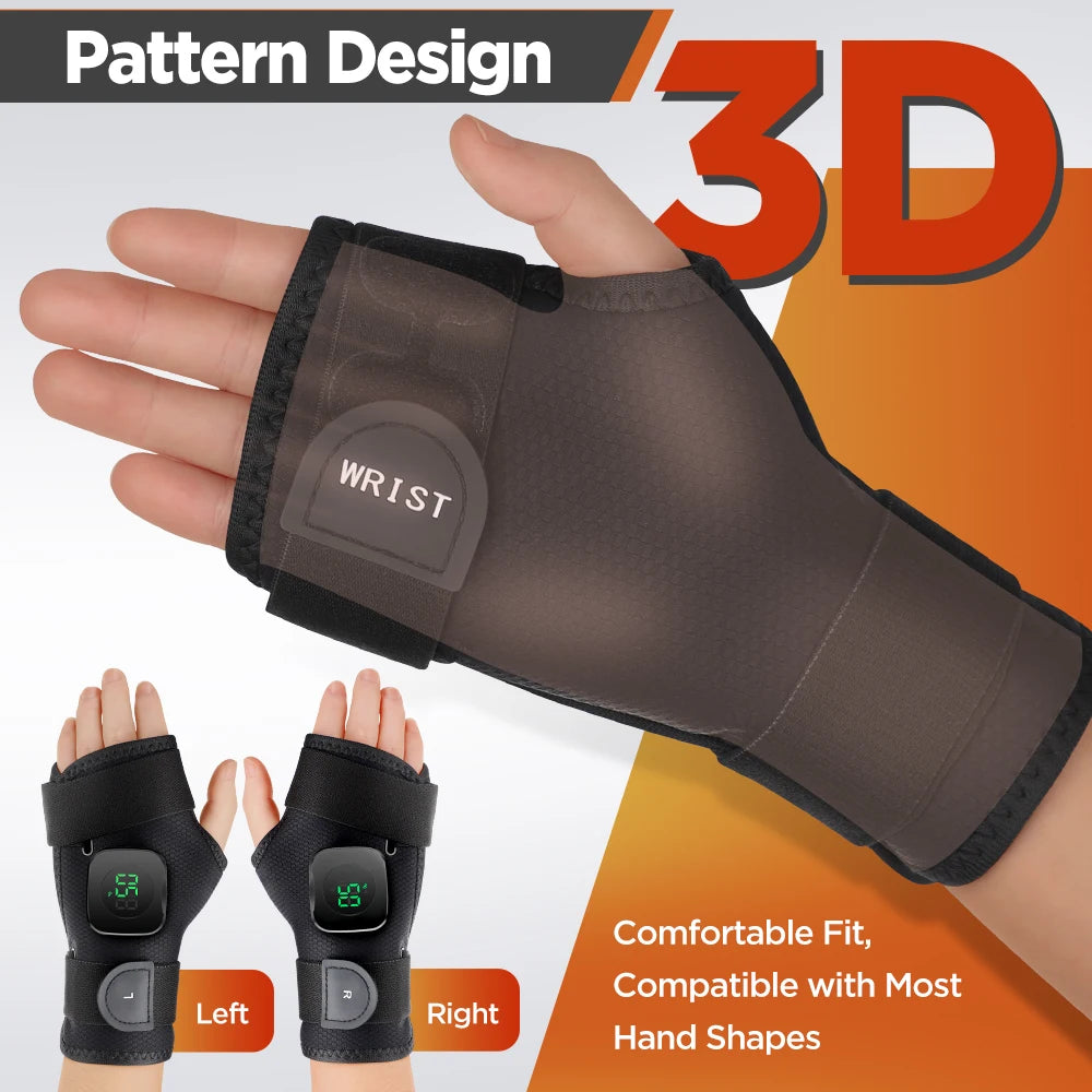 Wrist Heating Vibration Pad 3 Heat Level Heated Wrist Hot Therapy for Carpal Tunnel Relief Tendonitis Wrist Support Pad