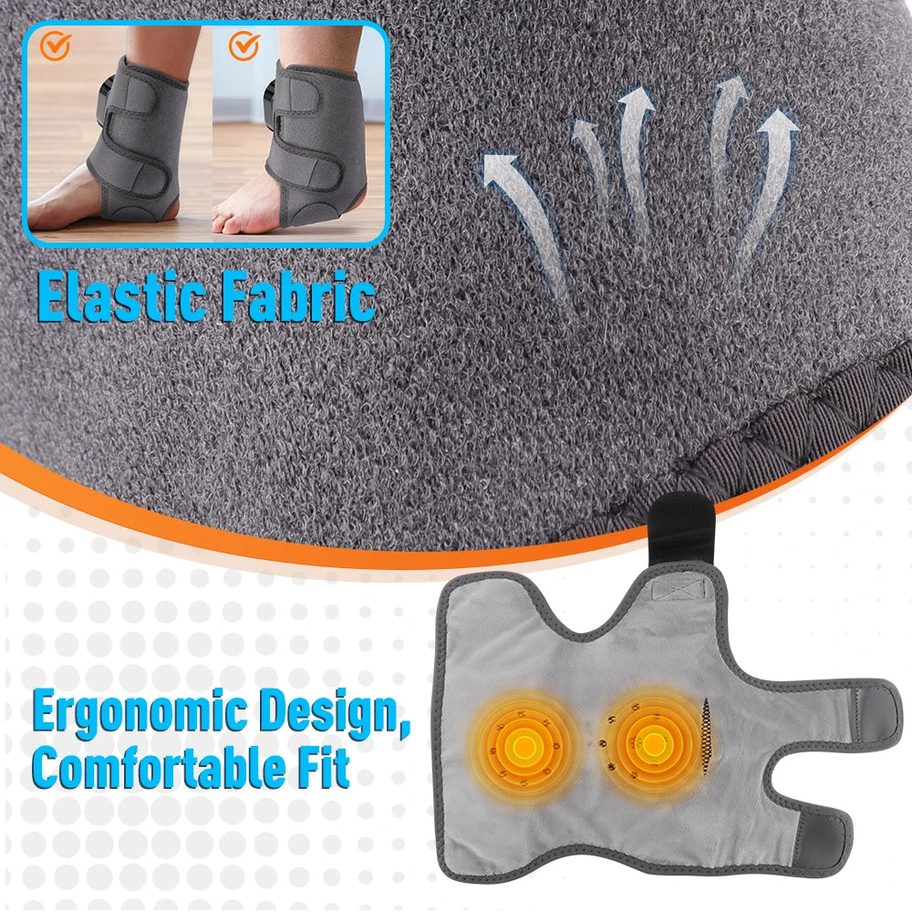 Electric foot and hand massager can vibrate and heat the ankles and ankles, and the bracket joints are portable, which can relax