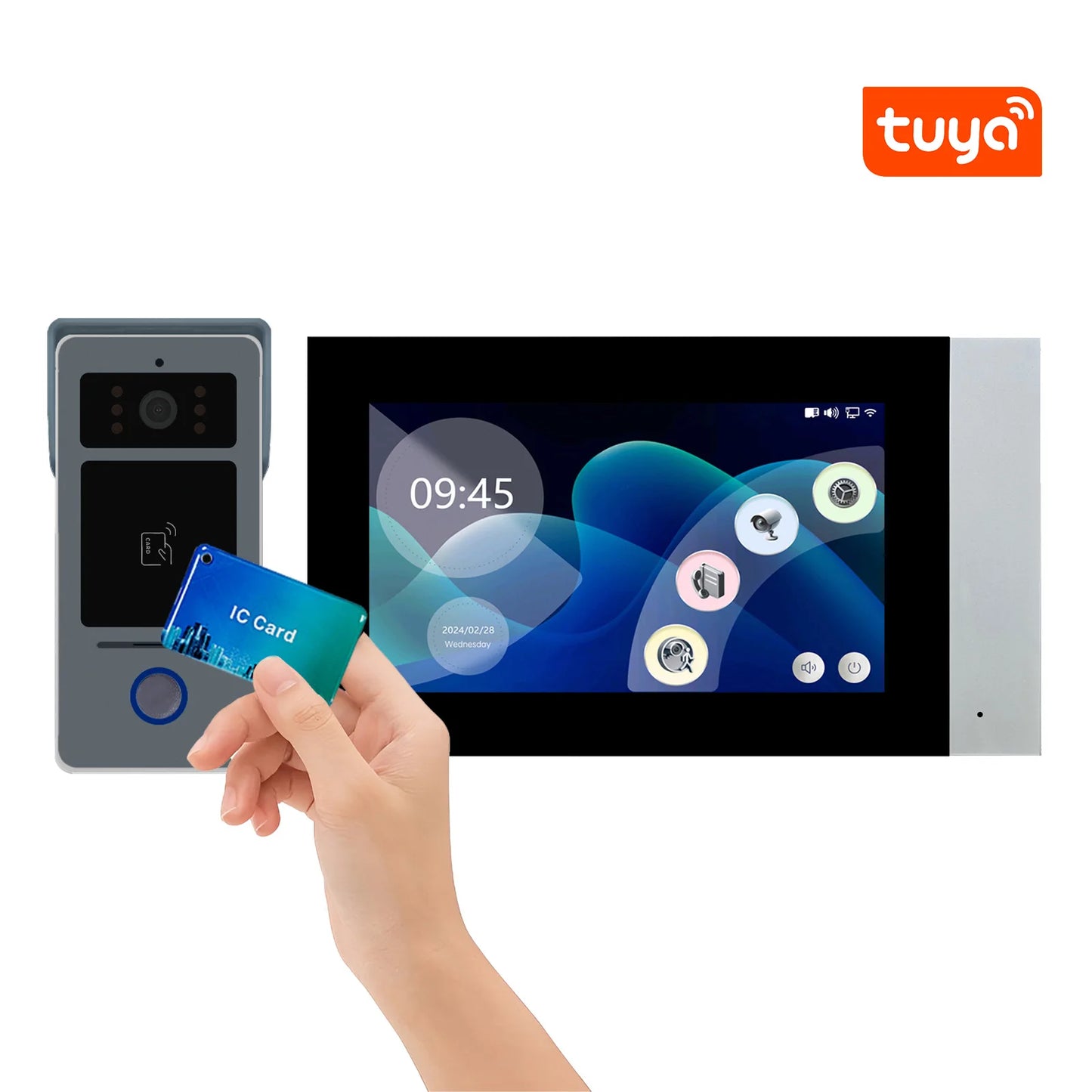 AN 2-Wire 7" Touch Screen Video Intercom Videocitofono WiFi Camera Doorbell Night Vision 1080P RFID Unlock Tuya Smart Home D41