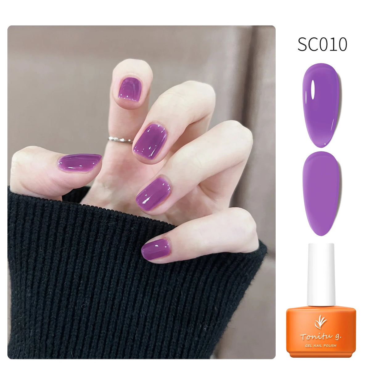 Tonitu G 7ml Semi-permanent Jelly Gel Nail Polish 59 Colors Natural Transparent  Summer Nails Art Soak Off  UV LED Gel  Varnish