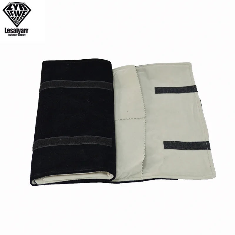 Jewelry Roll Up Bag Organizer Soft Velvet Travel Bags Necklace Earrings Ring Bracelet Carrier Storage Case Bangle Watch Holder