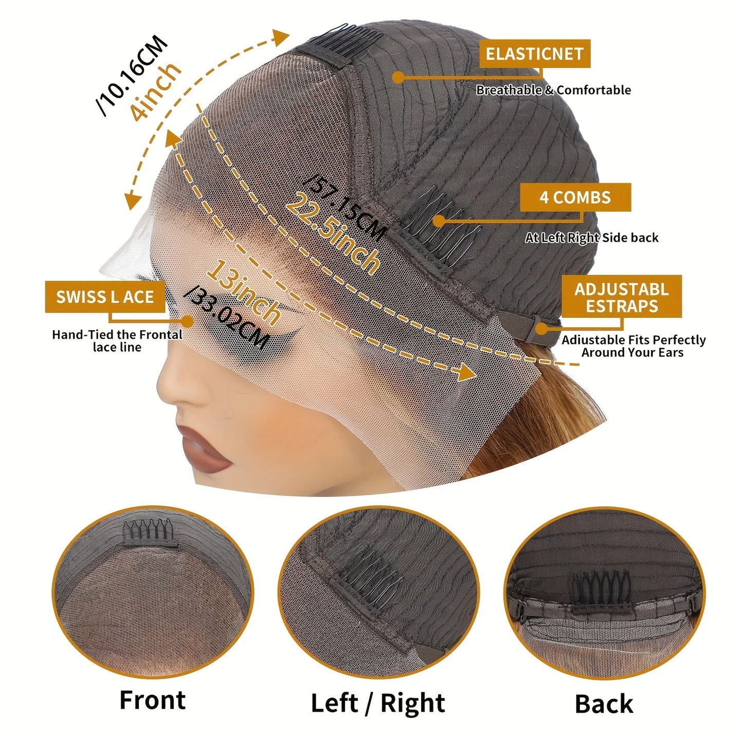 200% Highlight Wig Human Hair 13x4 Straight Lace Front Human Hair Wigs PrePlucked 4/27 Colored Brazilian Hd Lace Frontal Wig