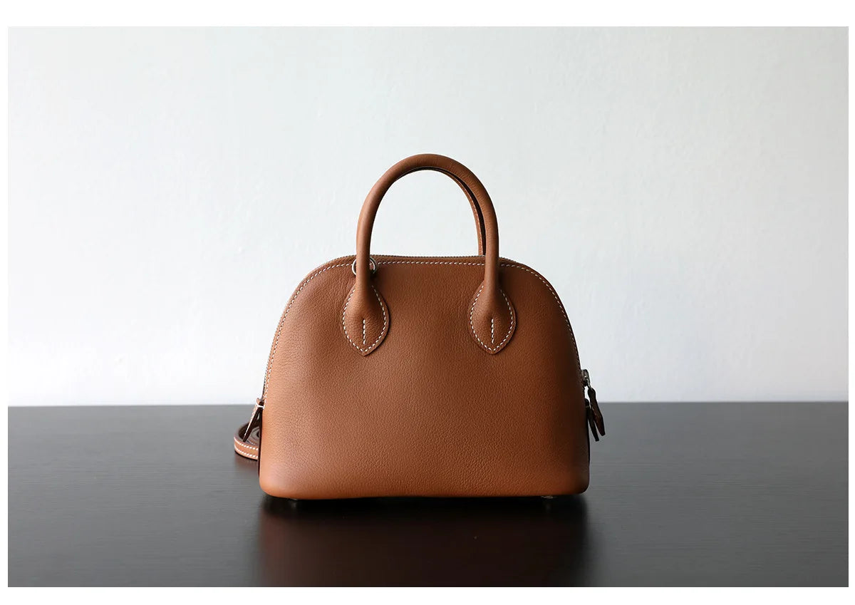 Borsa in Fiore di Pelle Goffrata