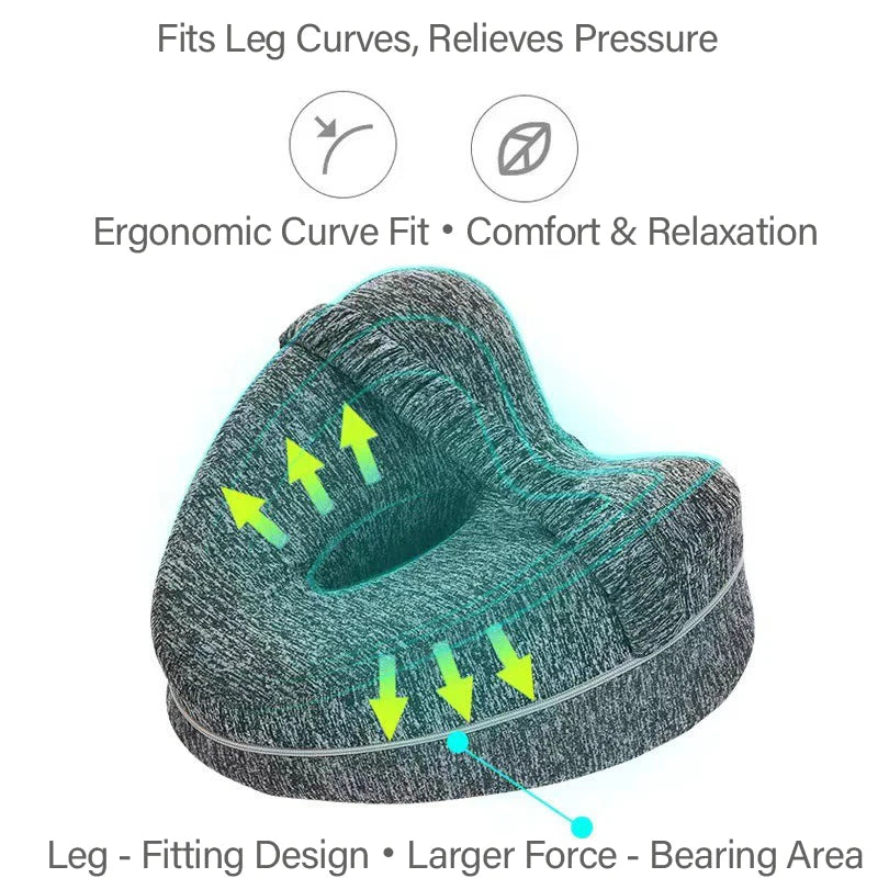 Memory Cotton Leg Pillow Ergonomic  Leg Support Pillow Relieve Hip Pain Sciatica Leg Alignment Pillow Removable and Washable