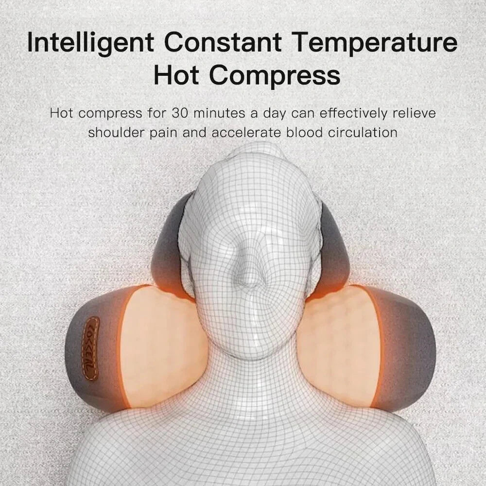Electric Neck Massager Pillow Cervical Stretcher Heating Vibration Massage Back Traction Orthopedic Sleeping Pillows Support