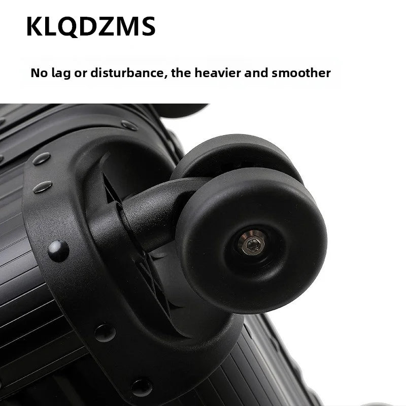 KLQDZMS Travel Luggage All Aluminum Magnesium Alloy Boarding Box Men's Business Trolley Case 20"24 Inch Rolling Suitcase