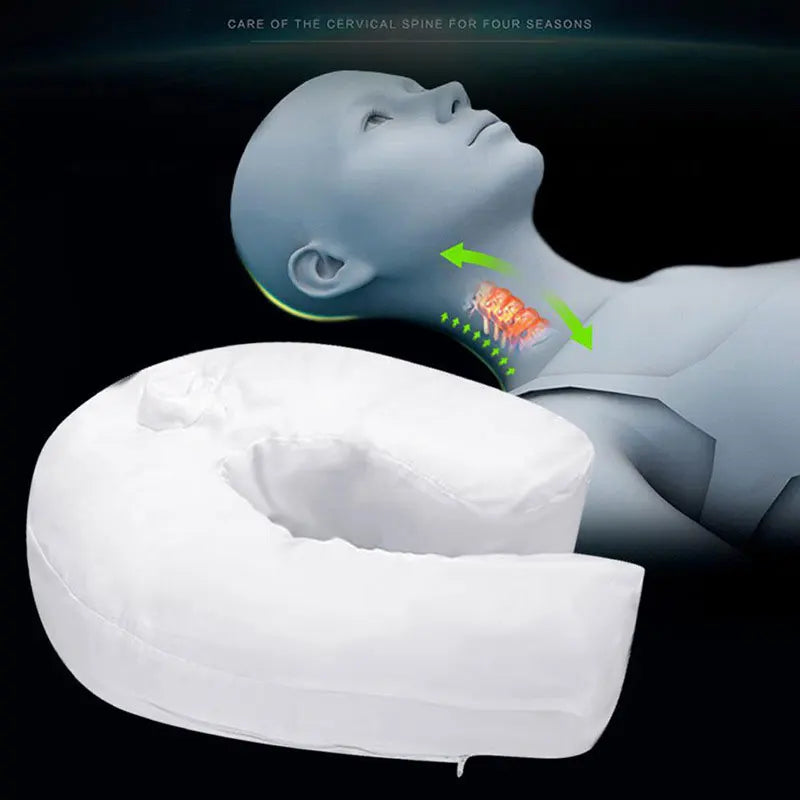 U-Shaped Side Sleepers Pillow Neck Back Pain Relieve Health Cushion Spine Protection Pillow Side Pillow Inflatable Leg Pillow