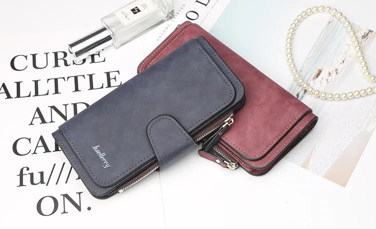 Baellerry High Quality Long Women's Wallet Buckle Multiple Card Slots Mobile Phone Bag Hand-held Bag Card Holders